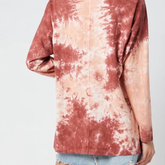 NWT-Free People Tie-Dyed Tee - Picture 7 of 13